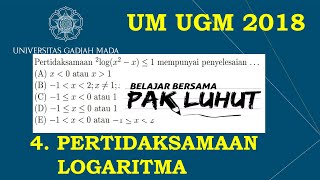 #UTULUGM Pembahasan Matematika IPA UTUL UGM 2018 No. 4 Logaritma