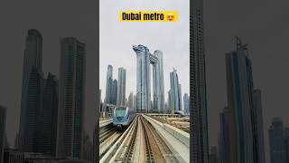 Dubai Metro view 😍 Burj khalifa station #dubai #travel #visitdubai