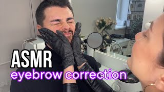 ASMR eyebrow correction | Beauty shop |  Russian girl master