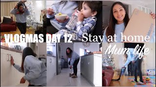 VLOGMAS DAY 12 | STAY AT HOME DAY IN THE LIFE AS A MUM | CHORES/CLEANING | PLAYTIME | Anita Arora