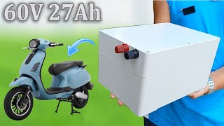 Không lo hết điện, Pin Xe Điện 60v 27Ah này chạy không lo dắt bộ nữa luôn