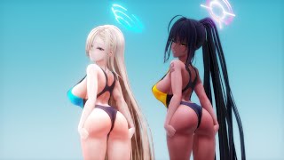 【Blue Archive/MMD】 Asuna & Karin - Hold Up