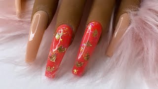 ACRYLIC BUTTERFLY NAIL DESIGN| NAIL TUTORIAL| ENCAPSULATED BUTTERFLY AND GLITTER NAIL