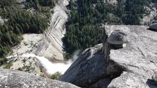 Yosemite's Nevada Falls seen from the top of Liberty Cap