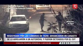 🔴🚨Arrancaron un canasto, se lo arrojaron a un automóvil🚨