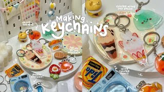 diy shrink plastic keychains🍅🍊📦 no oven needed