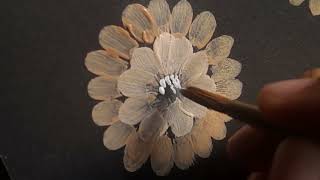 Amazing flower painting with brush|how to paint flower with brush