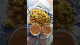 LITE MONDAY MORNING ❣🤗 WITH CHAI AND POHA ....