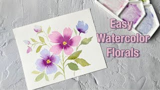 Easy Wet-on-Wet Watercolor Florals : Step-by-Step Tutorial For Beginners