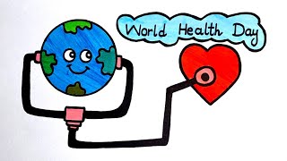 Happy World Health Day | Easy drawing | 7th April,2023 | Health is wealth @syarthub