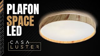 PLAFON SPACE LED PARA SALA, QUARTO, COZINHA Redondo 39cm 3000k #luminariadeteto #plafon #luminárias