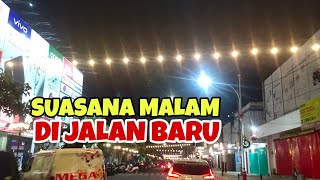 Suasana Malam di Jalan Malioboronya Nganjuk