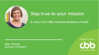 Stay true to your mission | Business models - Business Resilience Toolkit