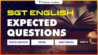 SGT English Revision Class-3 | Poetic Devices, Prose, Easy Tricks 📘✨ | Professor Academy