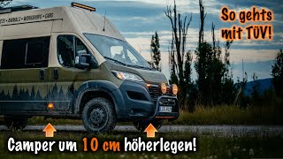 Maximale Bodenfreiheit für Camper Van - Höherlegen um 10cm! Peugeot Boxer Fiat Ducato Citroen Jumper