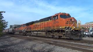 BNSF #6345 Leads WB Grain Train with H1 Dash 9. Olathe, KS 10/12/24