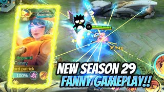 FANNY GAMEPLAY IN SEASON 29 (AGGRESSIVE GAMEPLAY) - MLBB