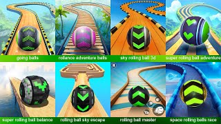 Going balls, rollance adventure, super rolling ball balance, sky rolling ball 3d, escape, master