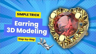 Design Heart Earrings with Rhino 3D: A Jewelry CAD Tutorial #474