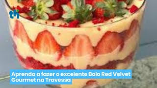 Bolo Red Velvet Gourmet na Travessa (Tha Com Tudo)