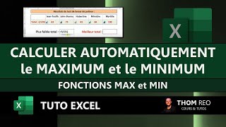 Trouver le MAXIMUM / MINIMUM automatiquement avec EXCEL - Fonctions MAX et MIN