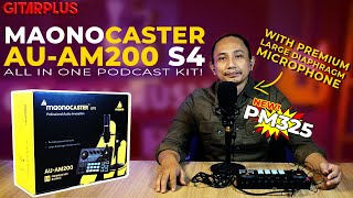 REVIEW PAKET MAONOCASTER AU-AM200 S4, ALL IN ONE PODCAST KIT WITH PREMIUM LARGE DIAPHRAGM MICROPHONE