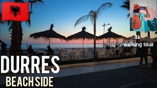 Durres Albania  4k walking tour beach side