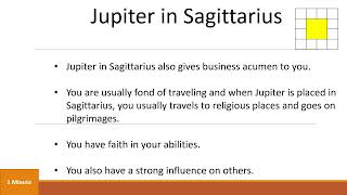 Vedic Astrology Chapter 20   Topic 5 9   Effects of Planets in Signs   Jupiter in Sagittarius in Eng