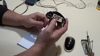 Проводная USB - мышь, распиновка контактов, замена провода. Repair wire mouse, usb cable.