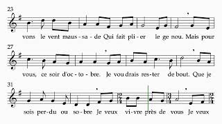 André DUCRET  "Soir d'octobre" tuto d'entraînement de la voix de  soprano avec choeur