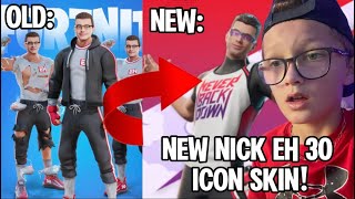 Nick Eh 30’s Icon Skin!!! (Skin, back bling, pickaxe, ￼emote, and wrap)@NickEh30