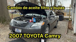 Cambio de bujías aceite y filtros 2007 TOYOTA Camry