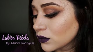 Labios Violeta con NYX | NAKED HEAT PALETTE URBAN | Tutorial por Adriana Rodriguez