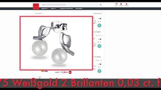 Schnäppchen des Tages 05.02.24 - Goldmaid Ohrstecker Süßwasser Perle 375 Weißgold 2 Brillanten