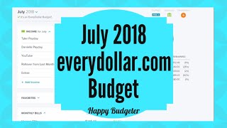 July Every Dollar Budget | Happy Budgeter