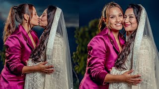 Priyanka Karki's special WISH & KISS to her Mother in Law Raveena Desraj on her Wedding