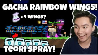 Gacha Rainbow Wings Tree!! Teori Spray = 4 Wings?! | Growtopia Gacha Profit 2023