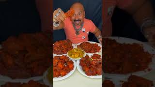 100 korean chicken wing challenge  chicken leg piece  ulhas kamathe  #shorts