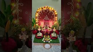 Durga Navaratrulu 1st day Bala Tripura Sundari🔱🙏🪷🪷👣👣💙💙💙💙