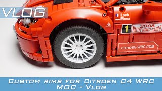 Custom rims for Citroen C4 WRC 2008 MOC 1:8 Scale