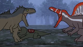 Giganotosaurus vs Spinosaurus | Jurassic World Animation