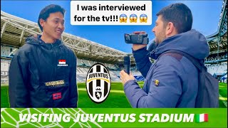 JUVENTUS STADIUM: MY DREAM CAME TRUE😱🥰saya diwawancarai dengan istri bule saya untuk TV😱