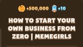 How to start your own business from zero | Memegirls | Memefi YouTube video code.