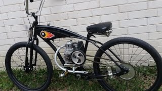 Black Widow Custom Bobber Style 4 Stroke Motorized Bicycle