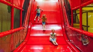 Busfabriken Indoor Playground Fun for Family and Kids (short and fast-paced edit)