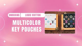 Unboxing Louis Vuitton Multicolor Monogram Key Pouches