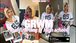 GRWM : FIRST DAY OF SCHOOL * senior year edition * || school vlog , grwm ,ootd , last first day🎀