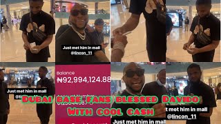 ‪Dubai Base Fans Blessed Davido With ₦1.6million in The Mall‬