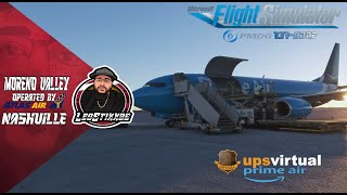 MSFS 🔴Live🔴 | PMDG 737-8BCF | w/ FS2CREW | UPSVAC | Moreno Valley✈️Nashville | SU12