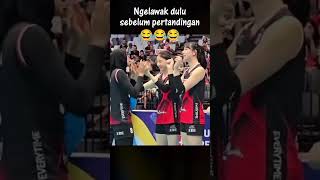 Ngelawak dulu sebelum pertandingan #funny #volleyball #korea #mega #indonesia #lawak #ngakak